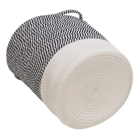 Honey Can Do Gray & White Two-Tone Cotton Rope Basket Set {6}