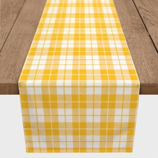Buffalo Check Plaid Indoor/Outdoor Table Runner Yellow {3}
