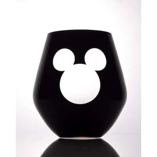 JoyJolt® Disney® 20oz. Luxury Mickey Mouse Crystal Stemless Wine Glass, 2ct. {3}