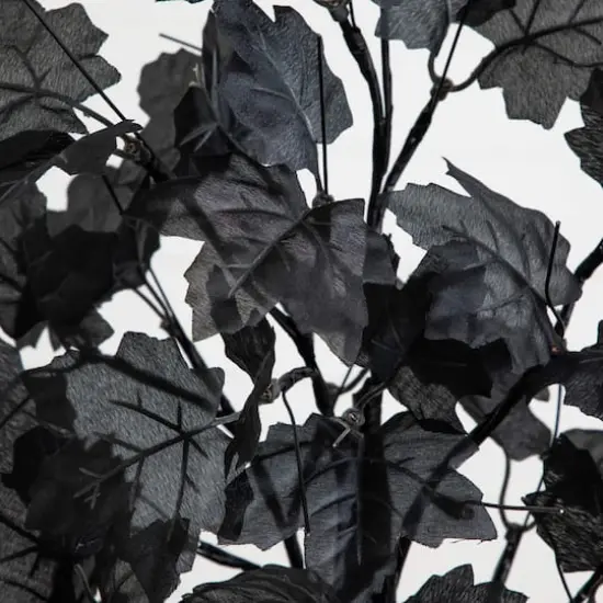 2ft. Pre-Lit Artificial Halloween Black Maple Tree with 24 Orange & Purple LED Lights {4}