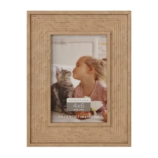 Expressions&trade; 4" x 6" Tan Ribbed Frame by Studio D&eacute;cor&reg; {5}