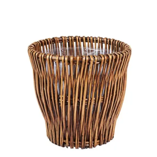 Household Essentials Small Reed Willow Waste Basket {1}