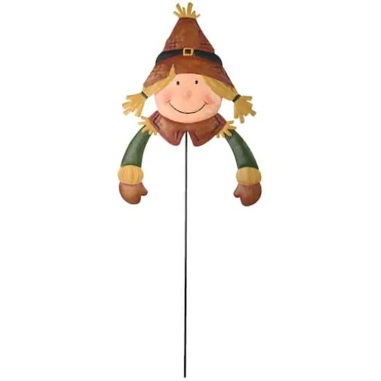 26" Scarecrow Gal Garden Stake {1}