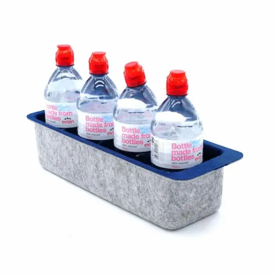 Welaxy Felt Adjustable 4 Slot Drawer Organizer Bin Navy {6}