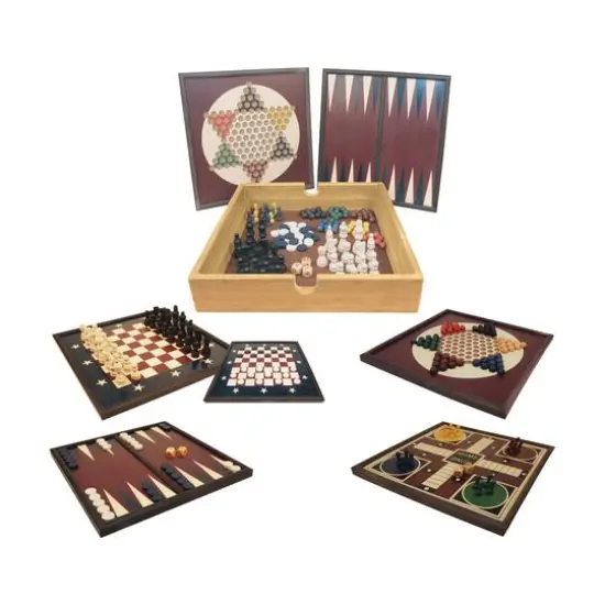 5-in-1 Wood Game Set {4}