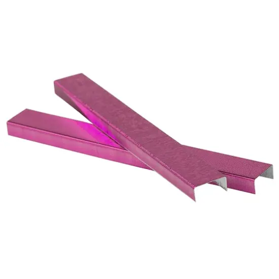 JAM Paper Standard Size Staples, 5,000ct. Pink {4}