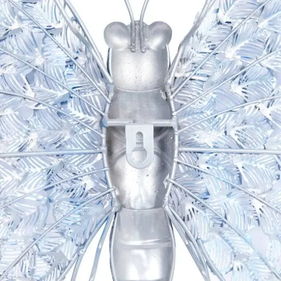 Silver & Blue Butterfly Eclectic Metal Wall Decor {7}