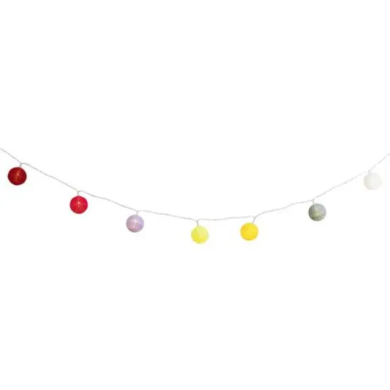 10ct. Multicolor LED Yarn Ball Summer String Lights {10}