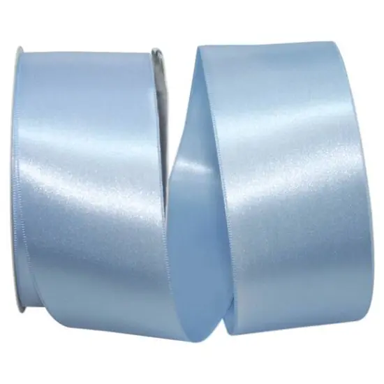 JAM Paper 2.25" x 50yd. Double Face Satin Allure Ribbon Light Blue {1}