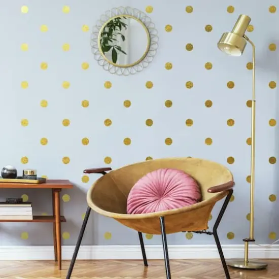 RoomMates Gold Confetti Dots Peel & Stick Wall Decals {6}