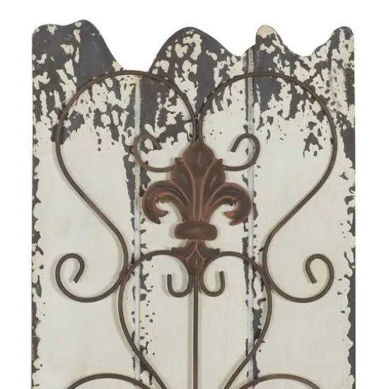 32" White Rustic Wood Wall Decor, 2ct. {6}