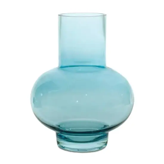 9" Blue Glass Vase, 4ct. {3}