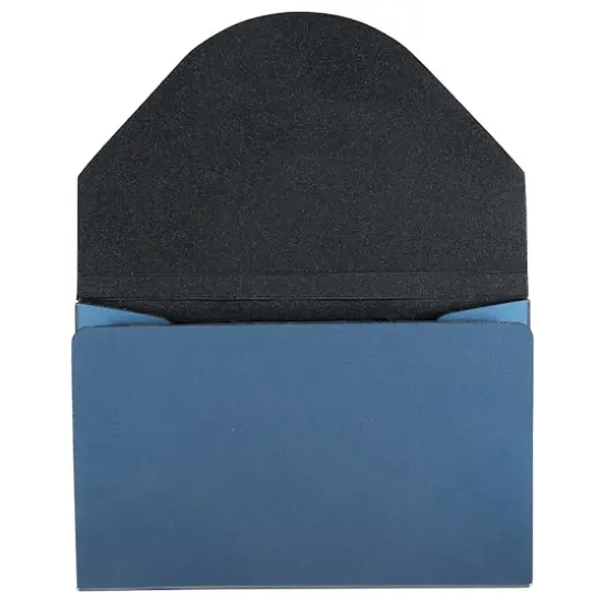 JAM Paper Plastic Business Card Holder Case Blue Metallic {5}