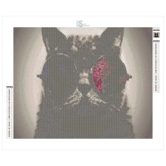 Sparkly Selections Cat in Sunglasses Diamond Art Kit, Round Diamonds {3}