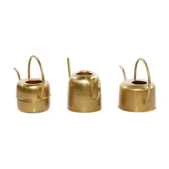 Gold Metal Glam Watering Can Set {8}