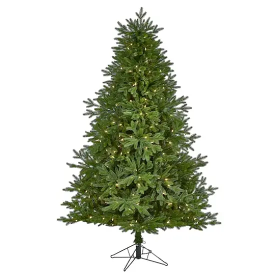 7ft. Pre-Lit Nova Scotia Fir Real Touch Artificial Christmas Tree, Warm White LED Lights {1}