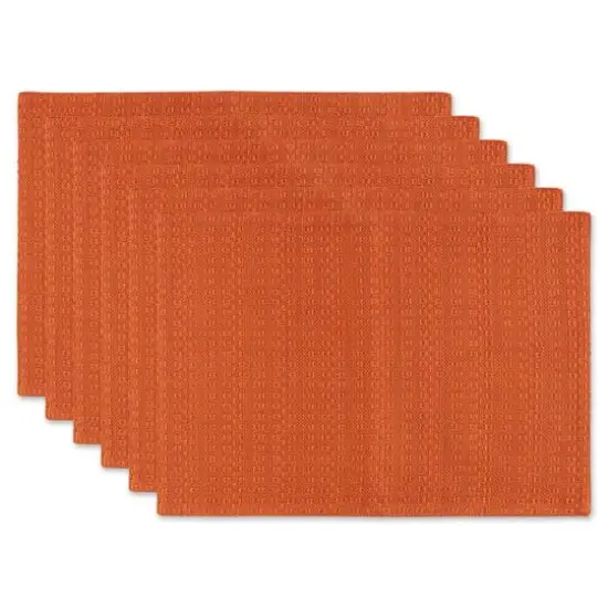 DII&reg; Burnt Orange Tonal Variegated Placemats, 6ct. {1}