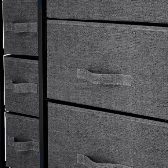 Simplify 7 Drawer Storage Dresser Gray {6}