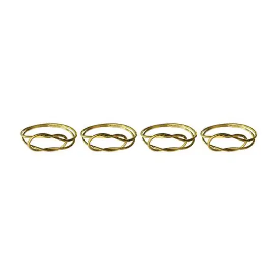 Hello Honey&reg; Gold Metal Twisted Napkin Rings, 4ct. {5}