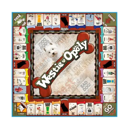 Late For The Sky Westie-Opoly&trade; Board Game {4}