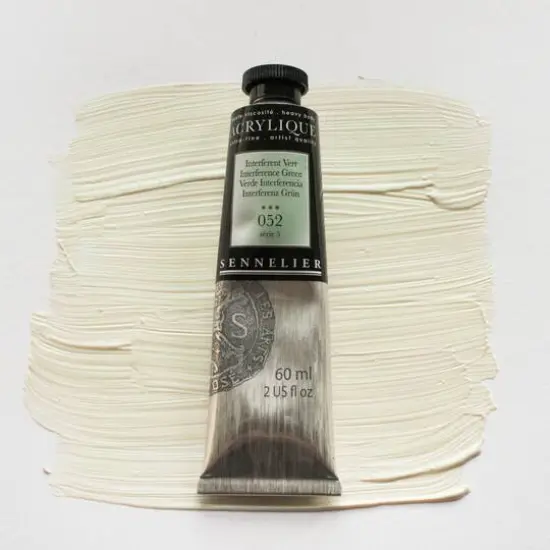 Sennelier Extra Fine Artists' Acrylic Paint, 60mL 052 Interference Green S5 {4}