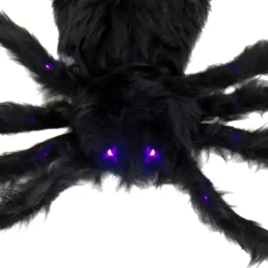 4ft. Halloween Spider with 26 Purple Battery-Operated Steady On LED Lights {4}