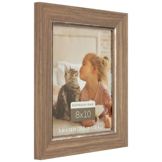Expressions&trade; 8" x 10" Faux Wood with Silver Inner Frame by Studio D&eacute;cor&reg; {4}