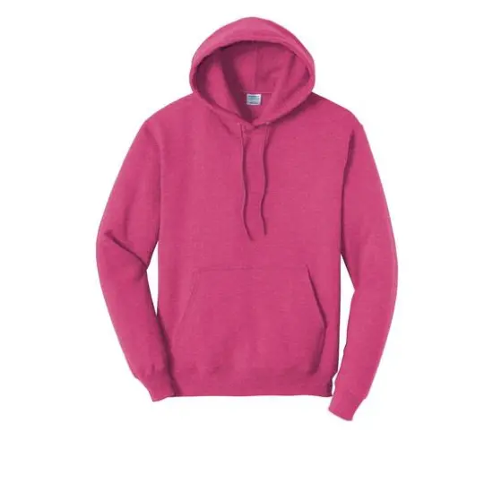 Port & Company&reg; Heathered Colors Core Fleece Pullover Hooded Sweatshirt Heather Sangria {1}