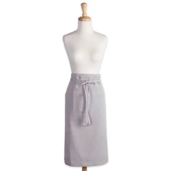 DII&reg; Solid Chambray Bistro Apron Stone Brown {4}
