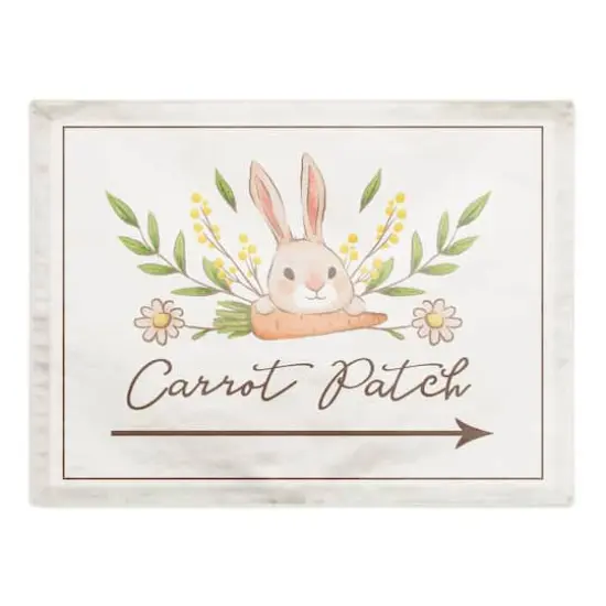 Bunny Carrot Patch Placemat 18" x 14" Cotton Twill Placemat {1}