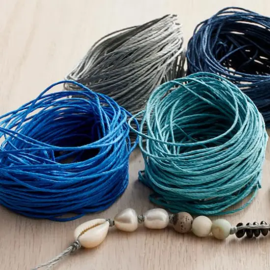 Bead Landing&trade; Natural Hemp Cord, 168 ft. Blue/Silver {3}