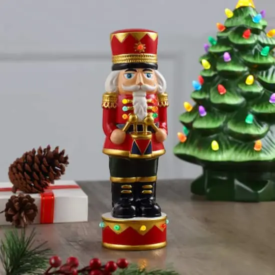 12" Ceramic Nutcracker Drummer {3}