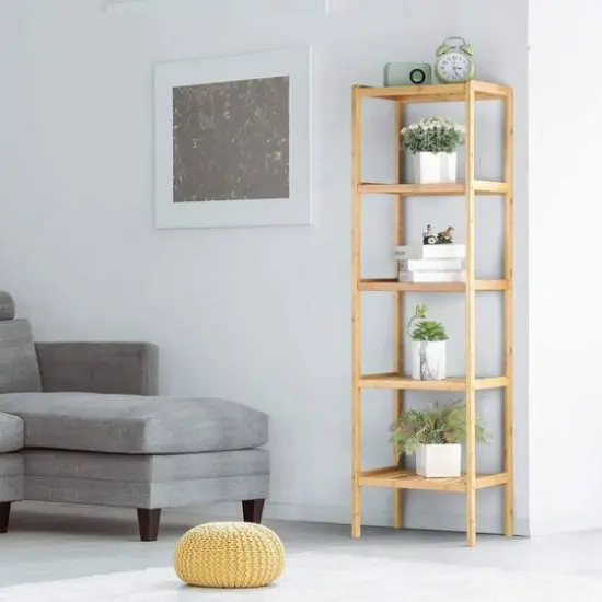 Bamboo 5-Tier Multifunctional Storage Rack {7}