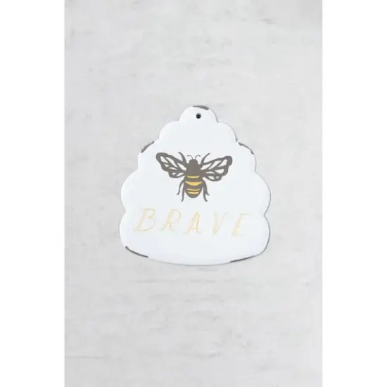 Hello Honey&reg; Bee Brave Enameled Metal Wall D&eacute;cor {3}