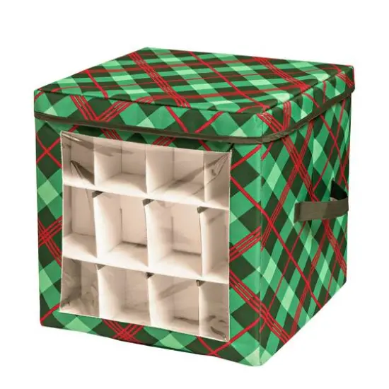 Honey Can Do Plaid 48ct. Ornament Storage Cube {4}