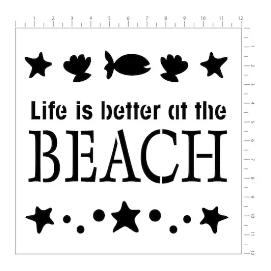Seaside Stencils by Craft Smart&reg;, 12" x 12" {4}