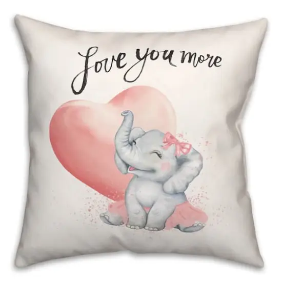 Love You More 18" x 18" Throw Pillow {1}