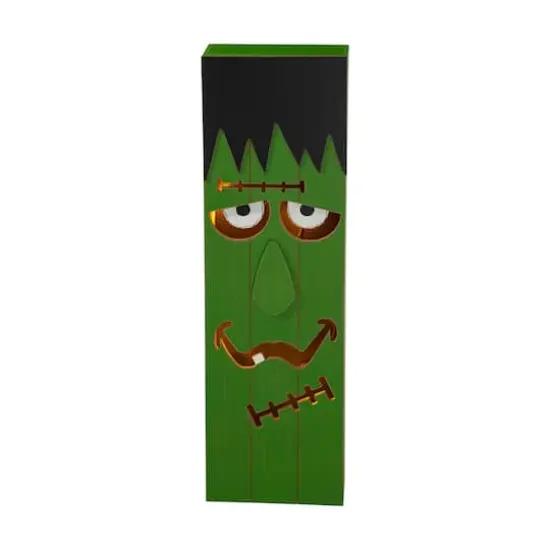 Glitzhome&reg; 30" Lighted Halloween Frankenstein Porch Decor {5}