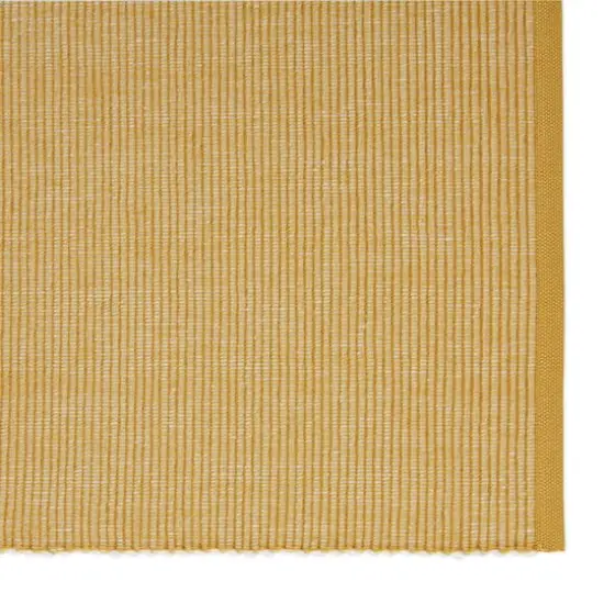 DII&reg; 2-Tone Ribbed Placemats, 6ct. Honey gold and white {4}