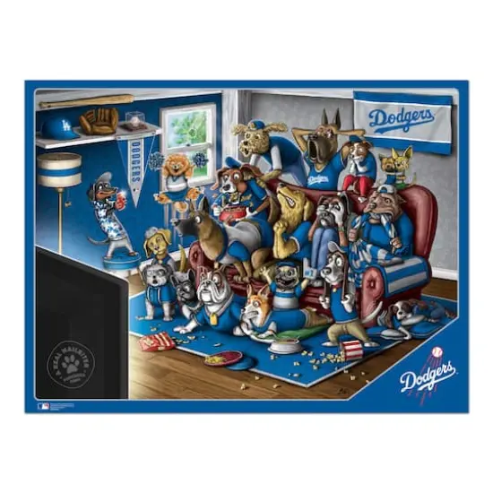 MLB Purebred Fans A Real Nailbiter 500 Piece Puzzle Los Angeles Dodgers {5}
