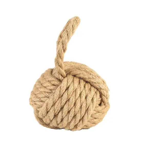 Hello Honey&reg; 6.25" Rope Knot Cotton Door Stop Brown {6}