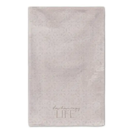 Slow Down Enjoy Life Tea Towel Set Tan {5}