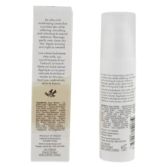 European Soaps Unscented De La Terre Face Cream, 50mL {3}
