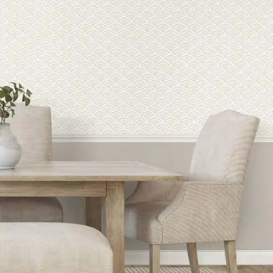 RoomMates Coastal Scallop Peel & Stick Wallpaper Beige {6}