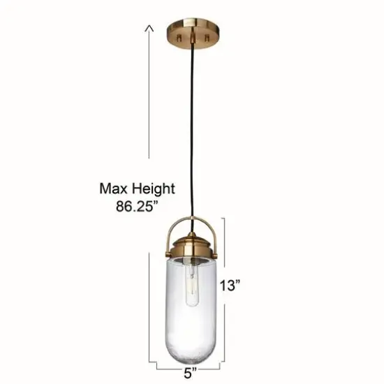 Hello Honey® Robert Stevenson Lighting Shiloh Metal & Glass Ceiling Light Brushed Brass {5}