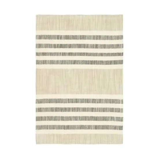 Hello Honey&reg; Taupe, Black & Cream Stripes Cotton Woven Napkin Set {6}
