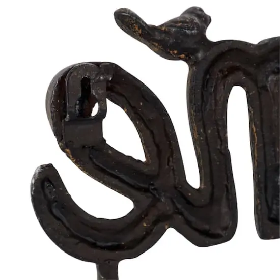 Black Metal Industrial Wall Hook, 11" x 12" x 2" {5}