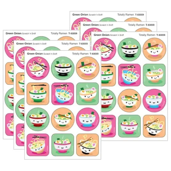 TREND Enterprises® Totally Ramen, Green Onion Scent Scratch 'n Sniff Stinky Stickers®, 6 Packs of 48 {1}