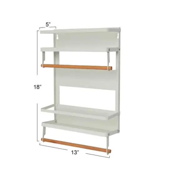 Household Essentials Metal Organizer with Paper Towel Holder White {5}