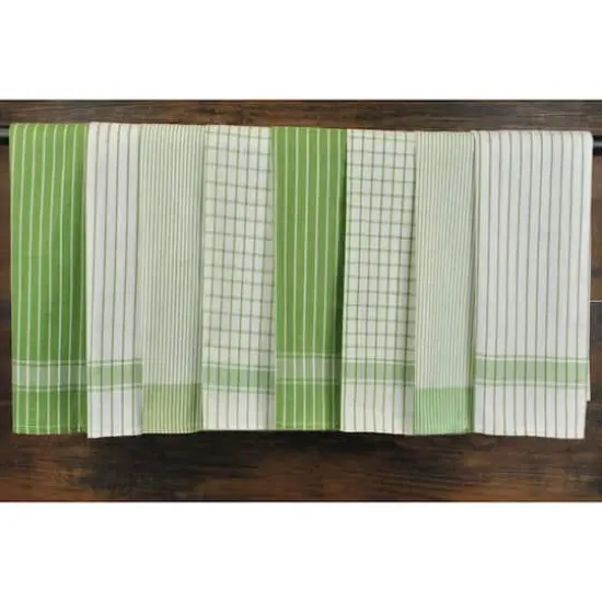 DII&reg; Basic Dishtowels Set, 8ct. Green {8}